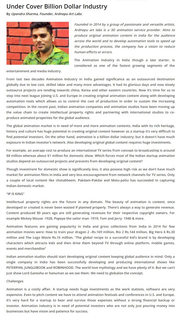 Animation Industry Article